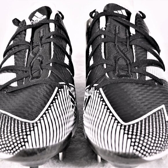 Adidas Afterburner 7 Baseball Cleats Black-White EG5633 SIZE 7.5 (NWT) - Picture 2 of 10